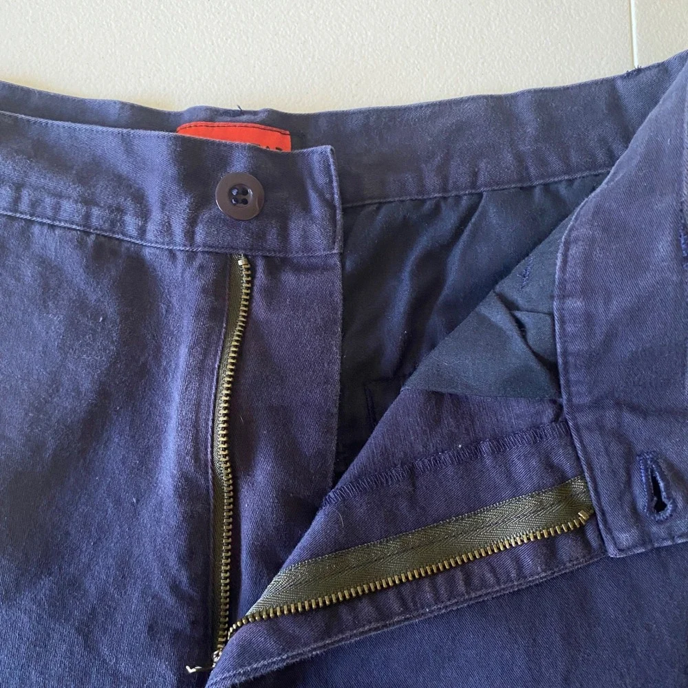 Habitat Skateboards Men's Chino Pants Size 32 Navy Blue Straight Leg Skate Wear